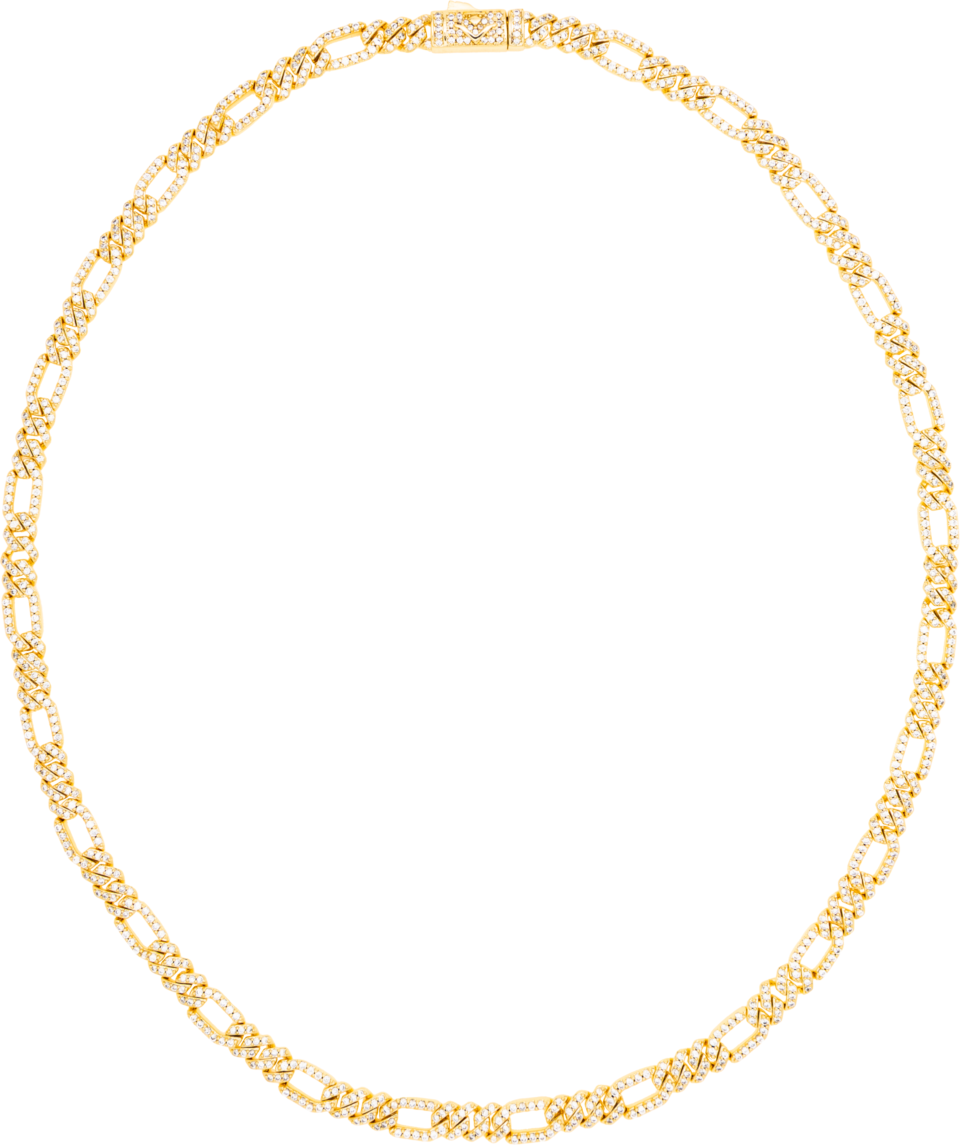 Collar Lumina Cubana Combinada Gold