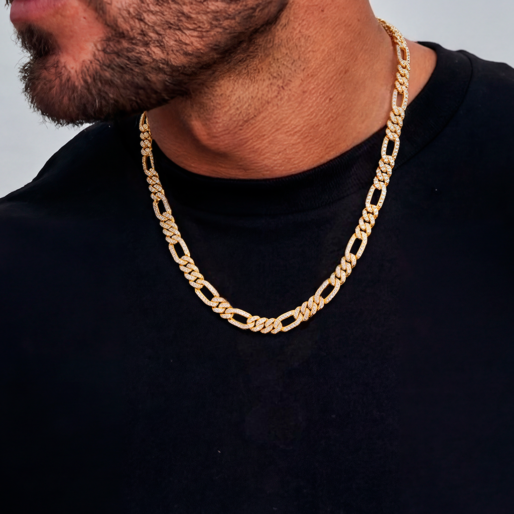 Collar Lumina Cubana Combinada Gold