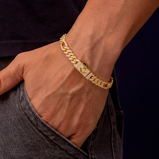 Pulsera Lumina Cubana Combinada Gold