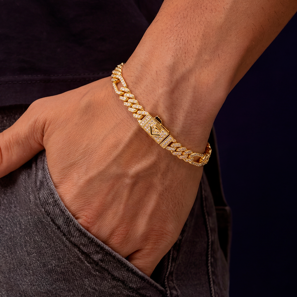 Pulsera Lumina Cubana Combinada Gold