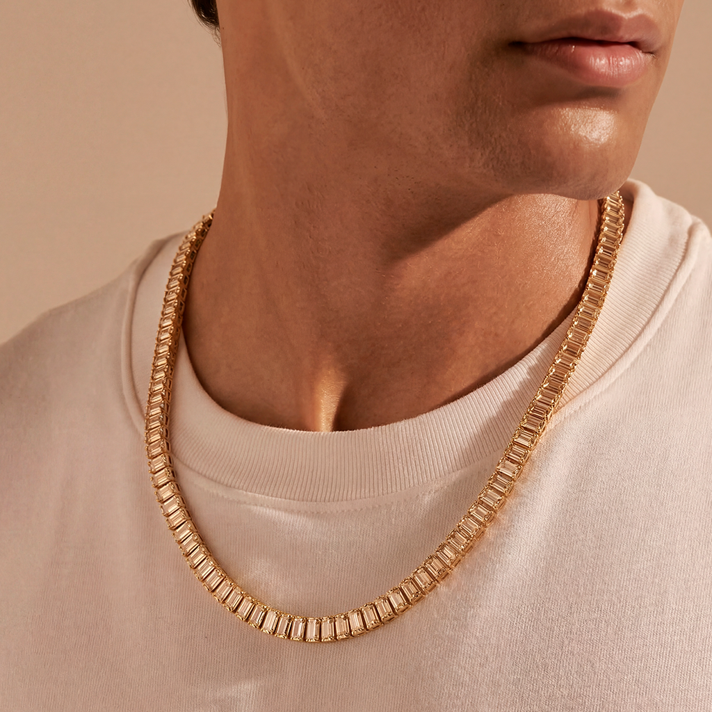 Collar Lumina Tennis Cube Gold