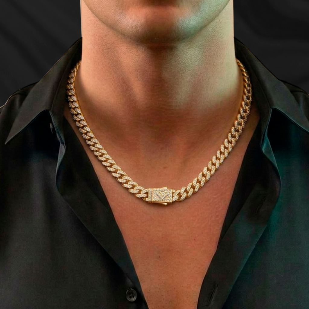 Collar Lumina Cuban Gold