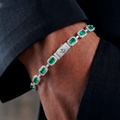 Pulsera Lumina Emerald Silver