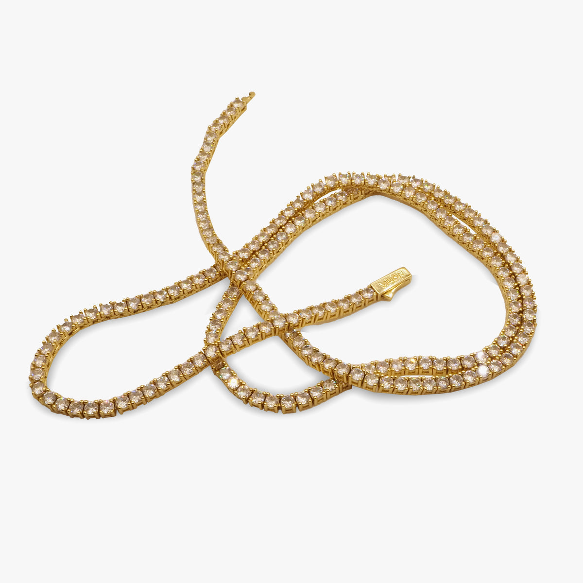 Conjunto Tennis Gold 3mm