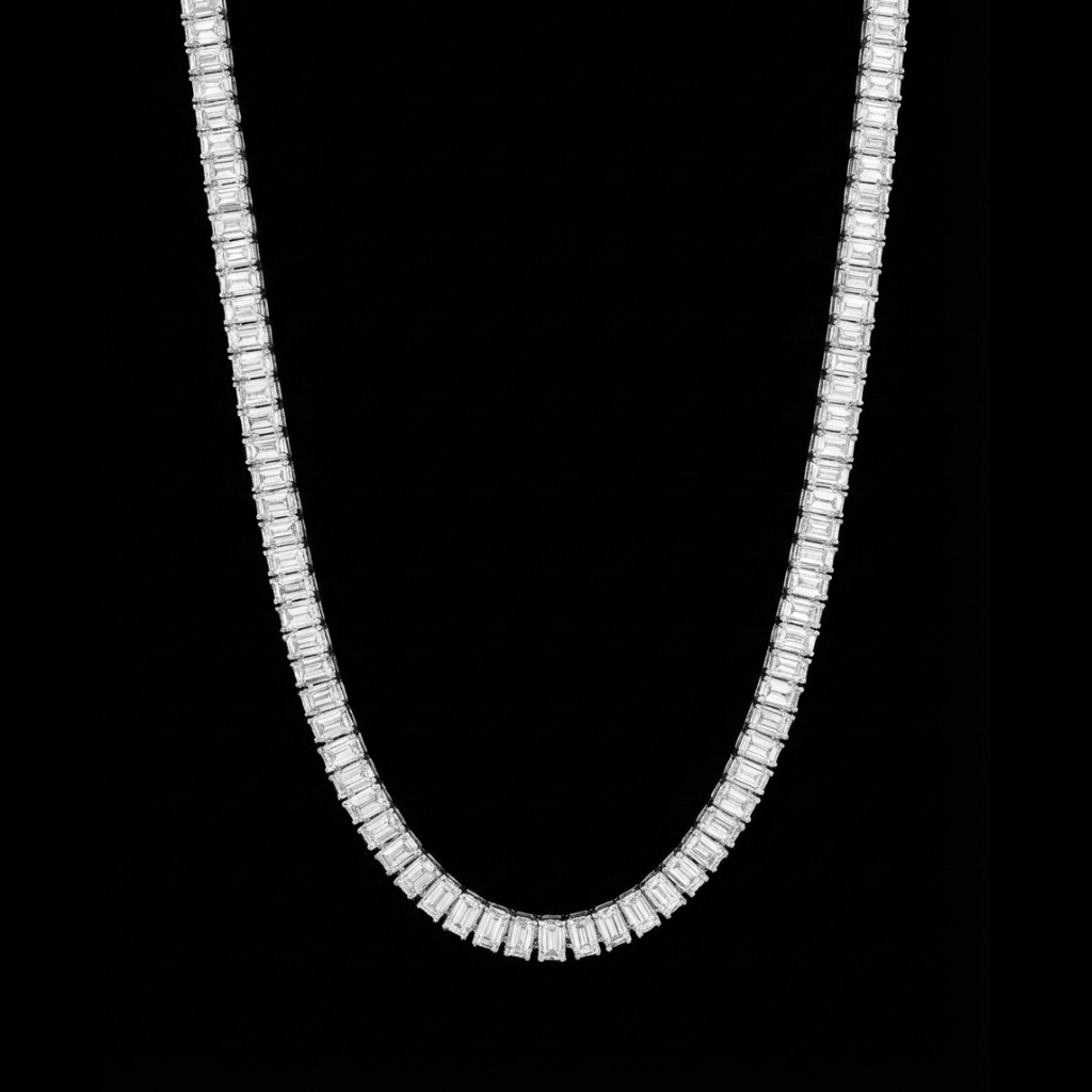 Collar Lumina Tennis Cube Silver