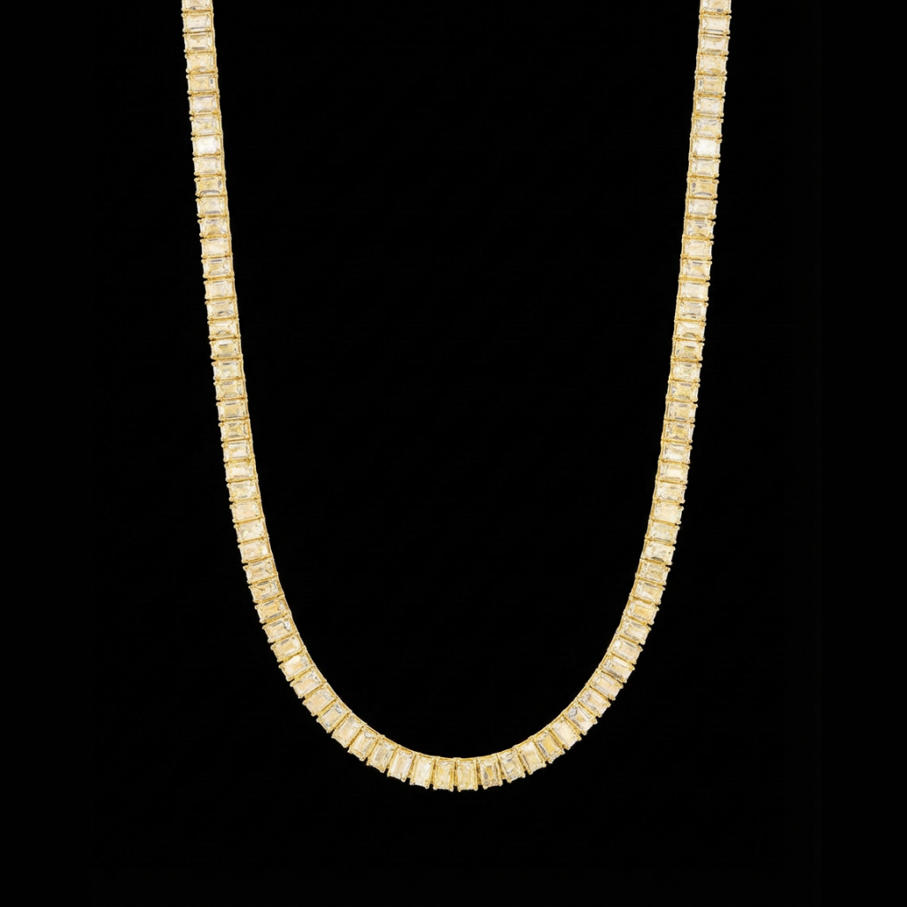 Collar Lumina Tennis Cube Gold