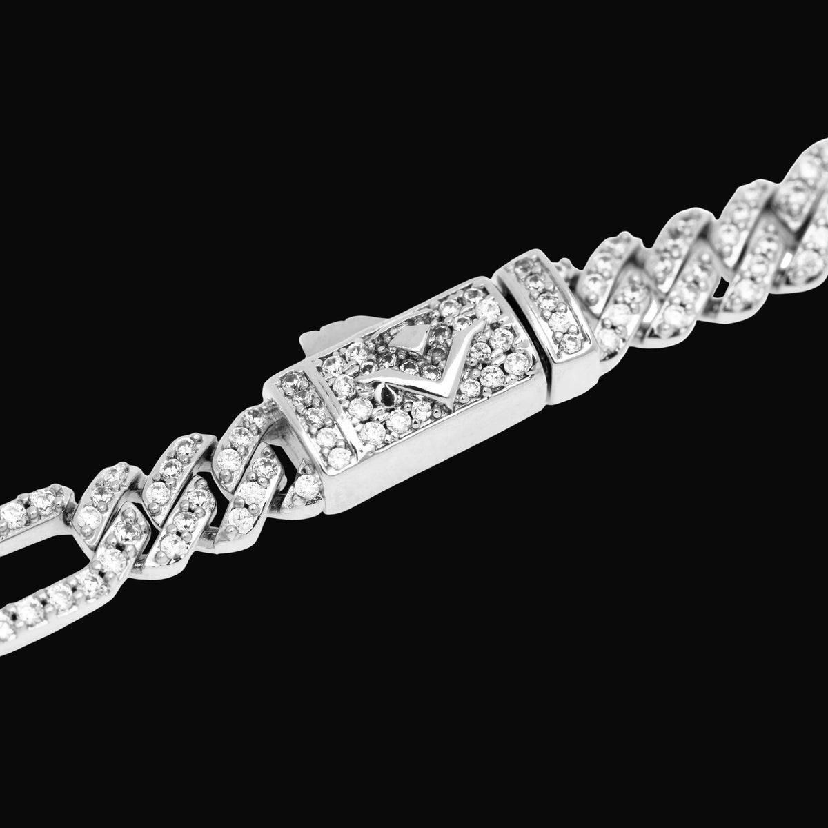 Collar Lumina Cubana Combinada Silver