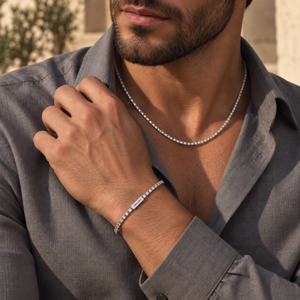 Conjunto Tennis Silver 3mm