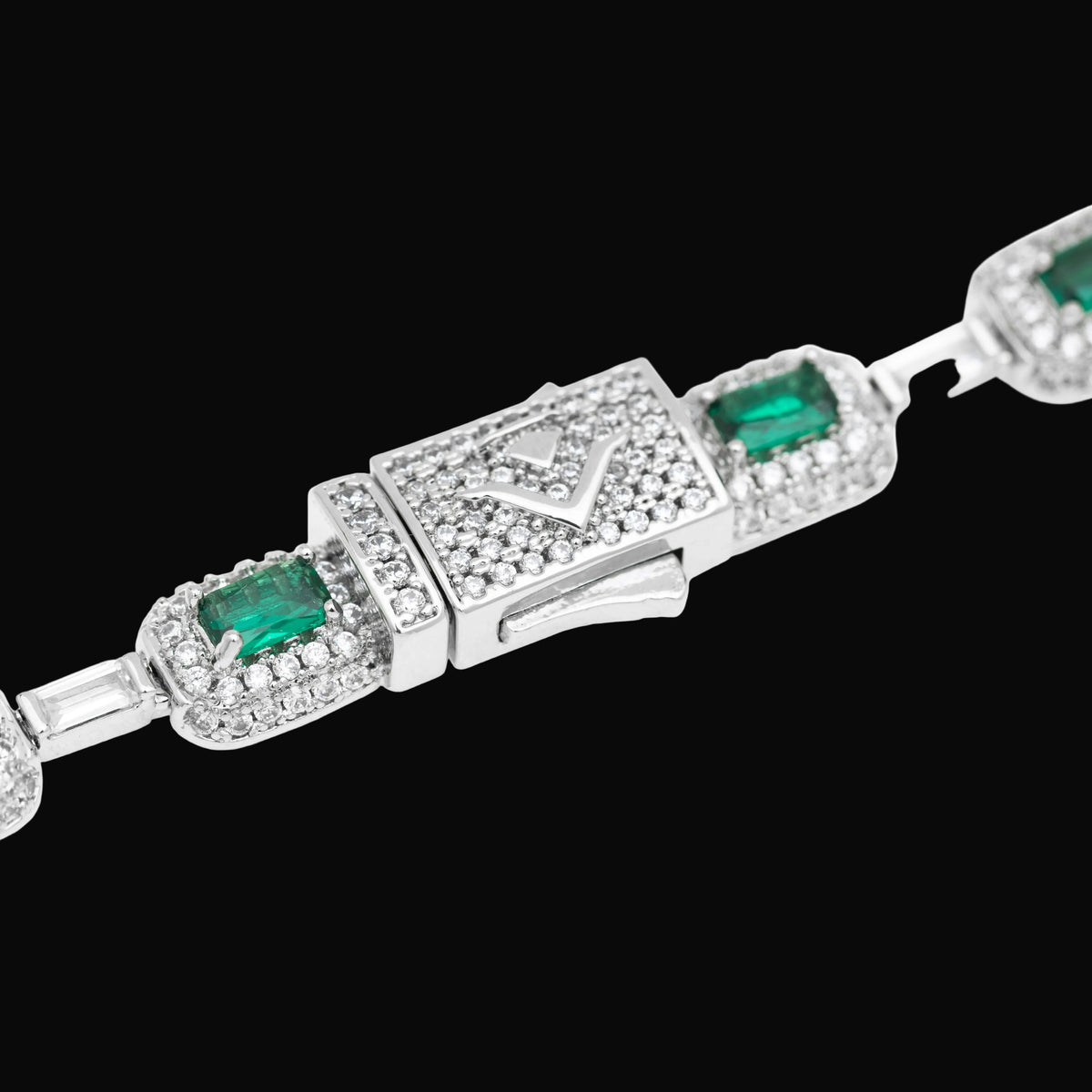 Collar Lumina Emerald Silver