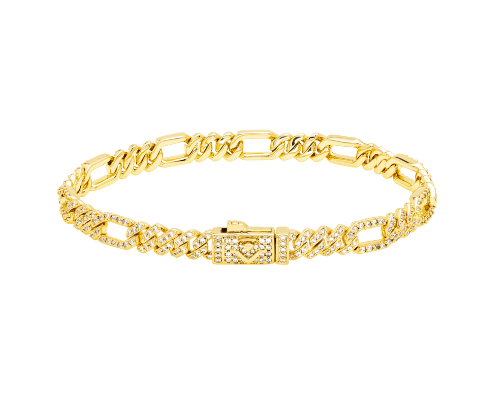 Pulsera Lumina Cubana Combinada Gold