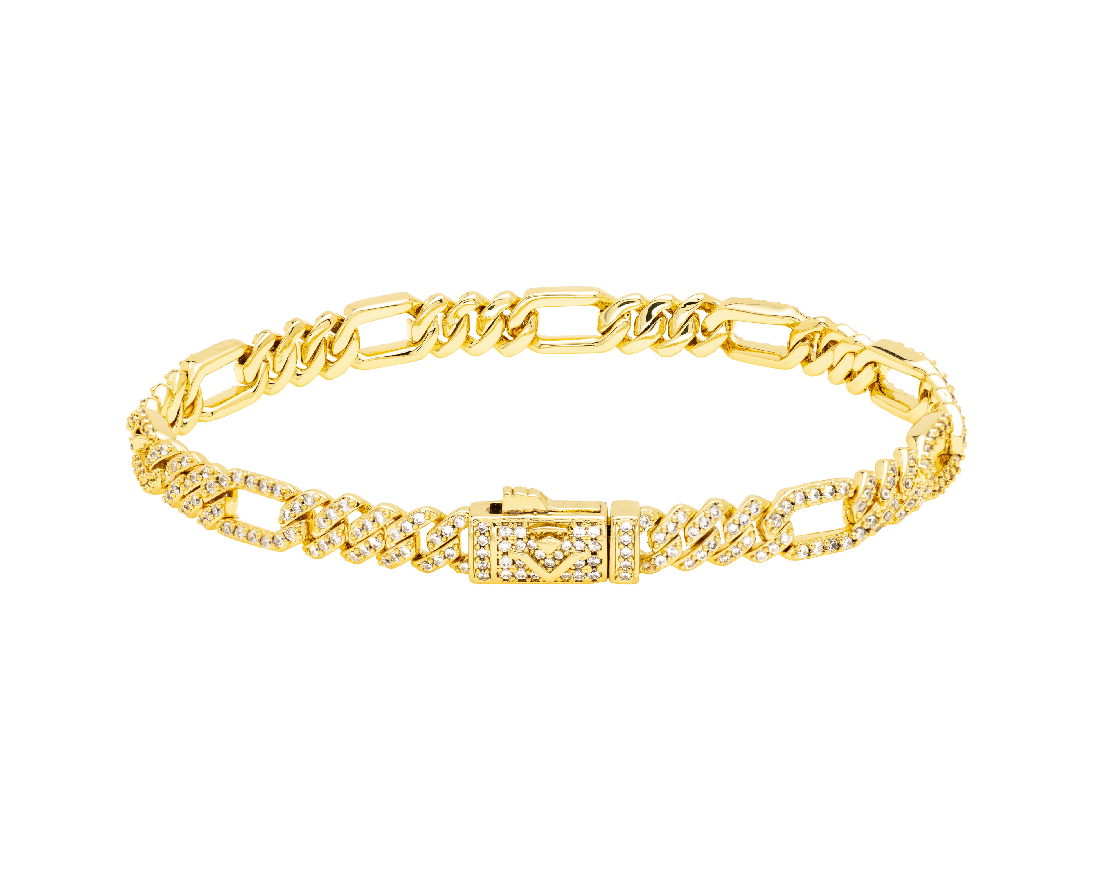Pulsera Lumina Cubana Combinada Gold