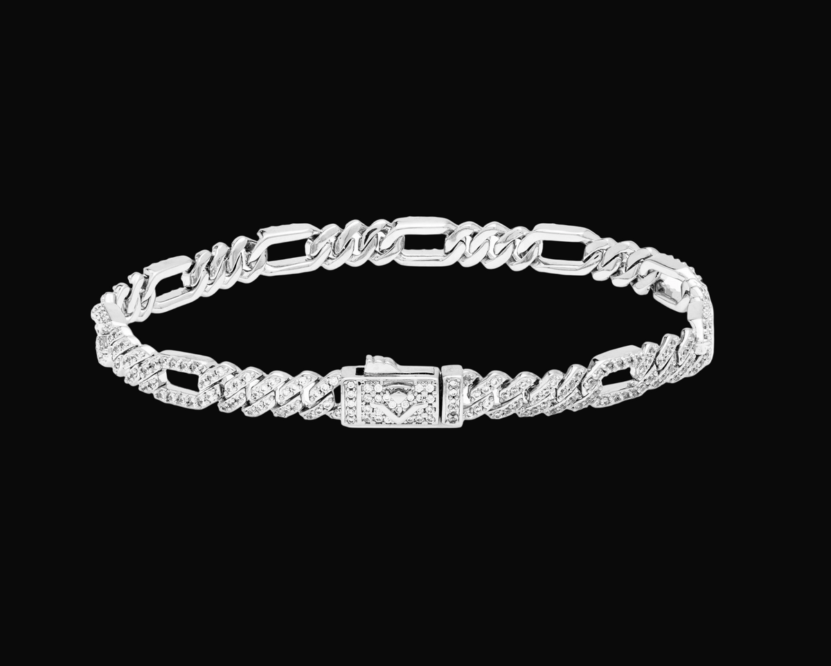 Pulsera Lumina Cubana Combinada Silver