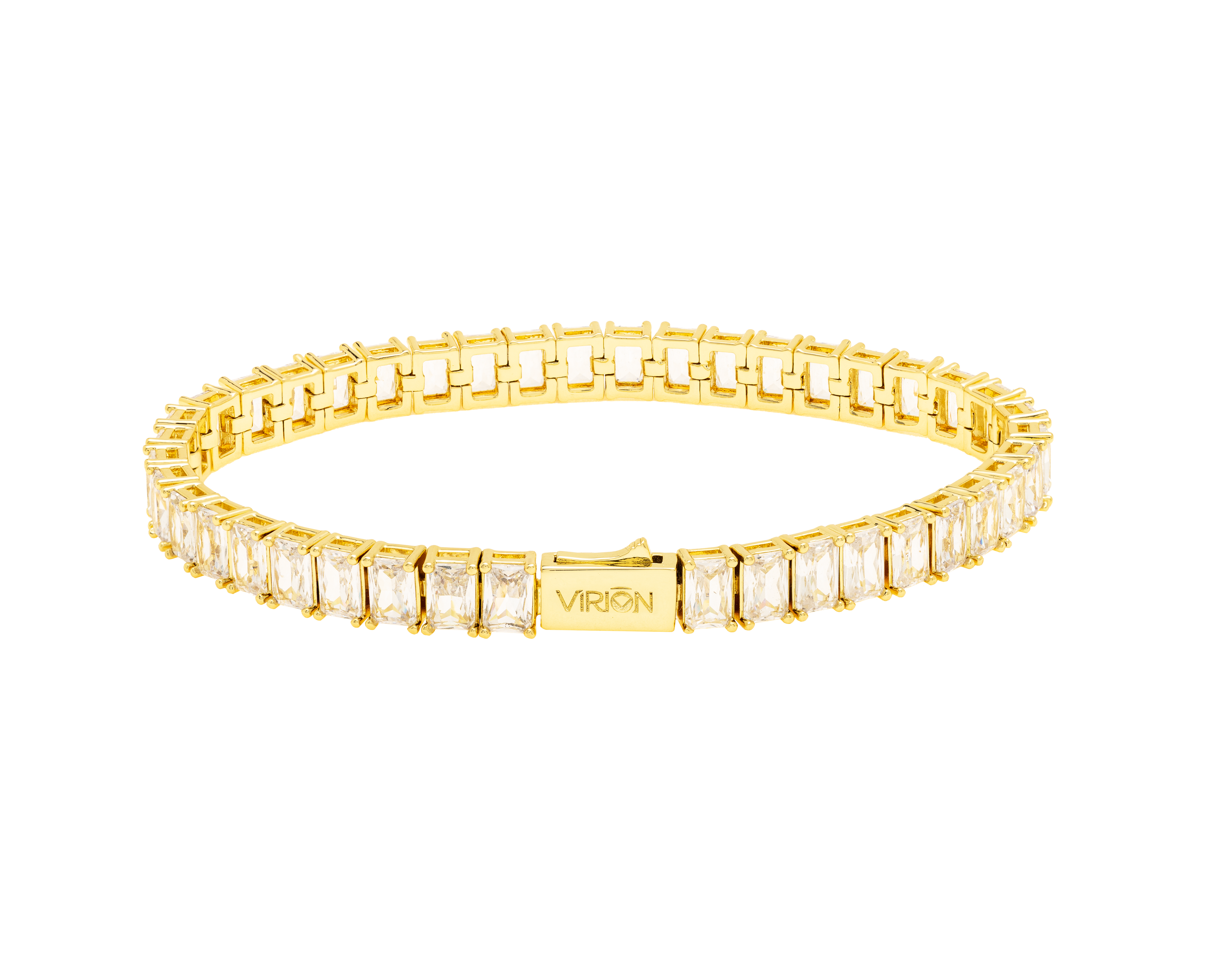 Pulsera Lumina Tennis Cube Gold