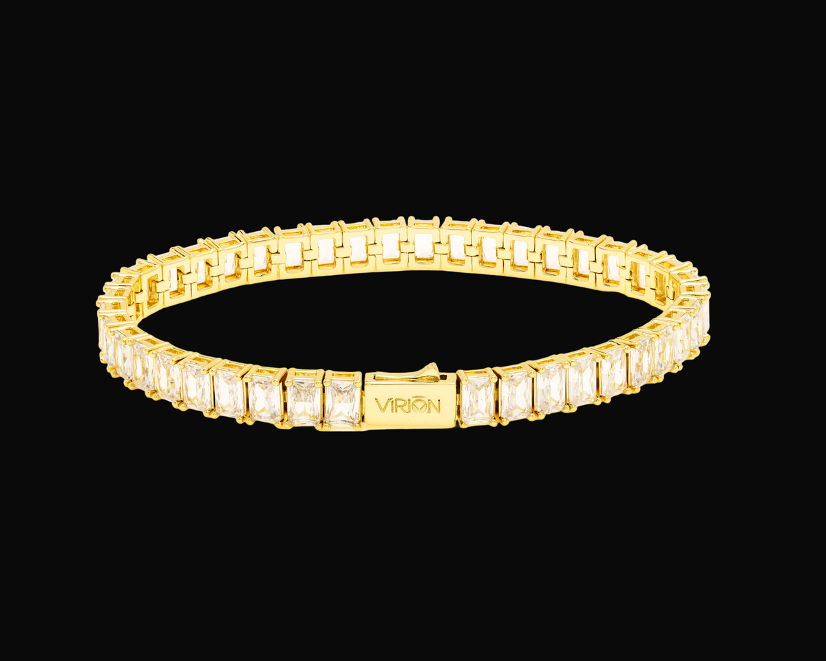 Pulsera Lumina Tennis Cube Gold