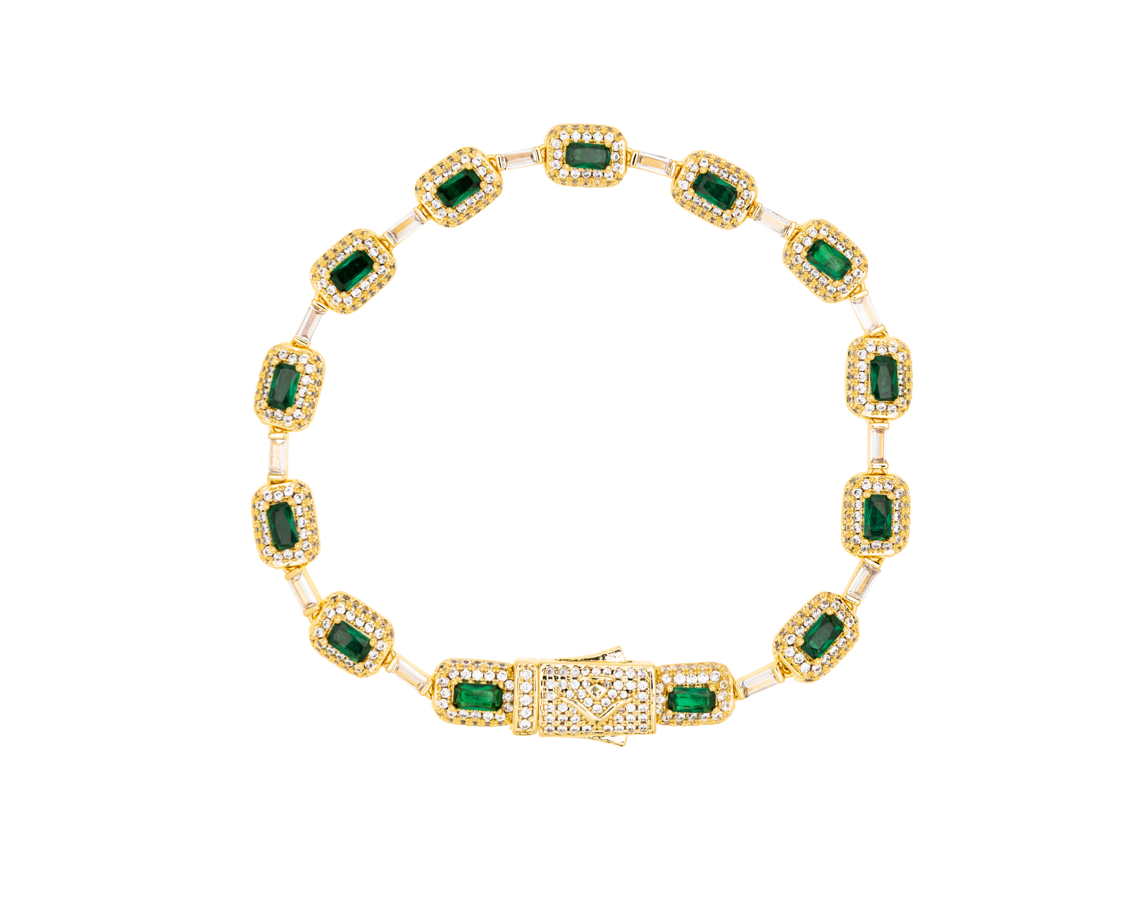 Pulsera Lumina Emerald Gold