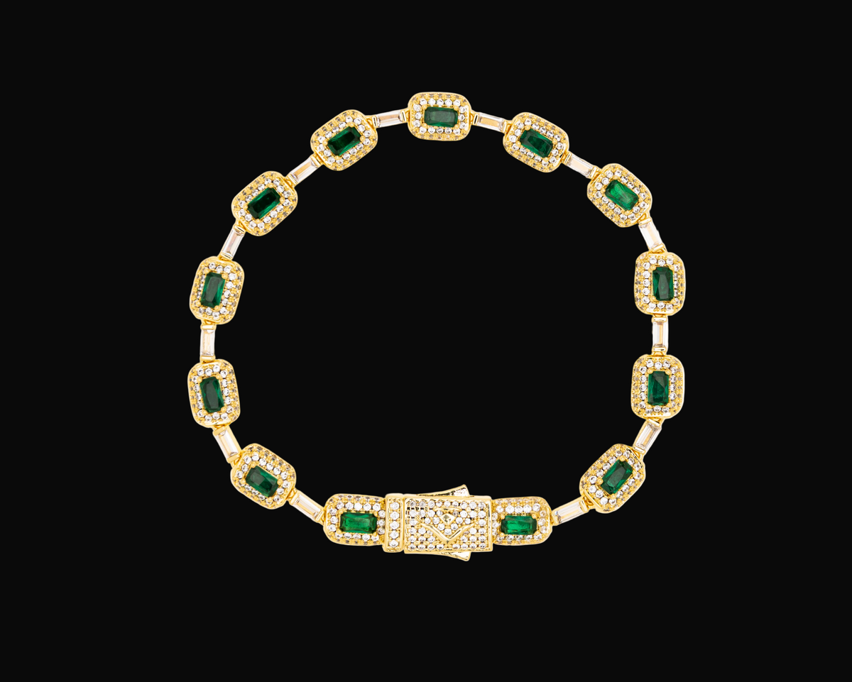 Pulsera Lumina Emerald Gold