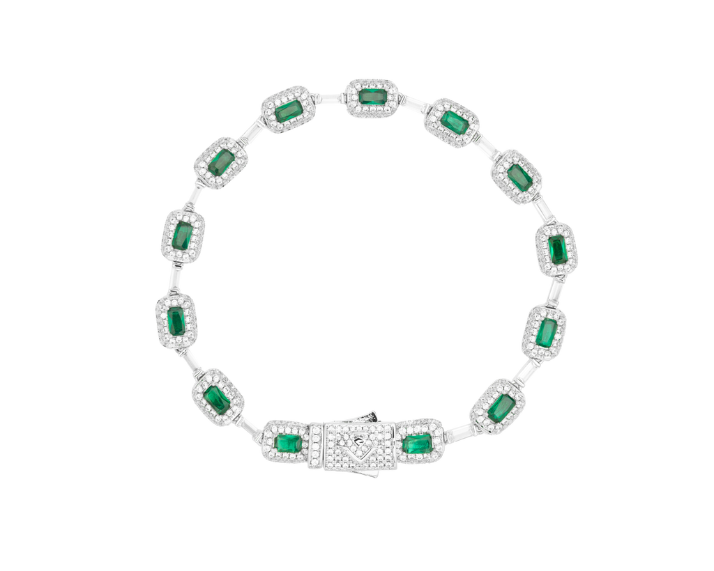 Pulsera Lumina Emerald Silver
