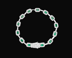 Pulsera Lumina Emerald Silver