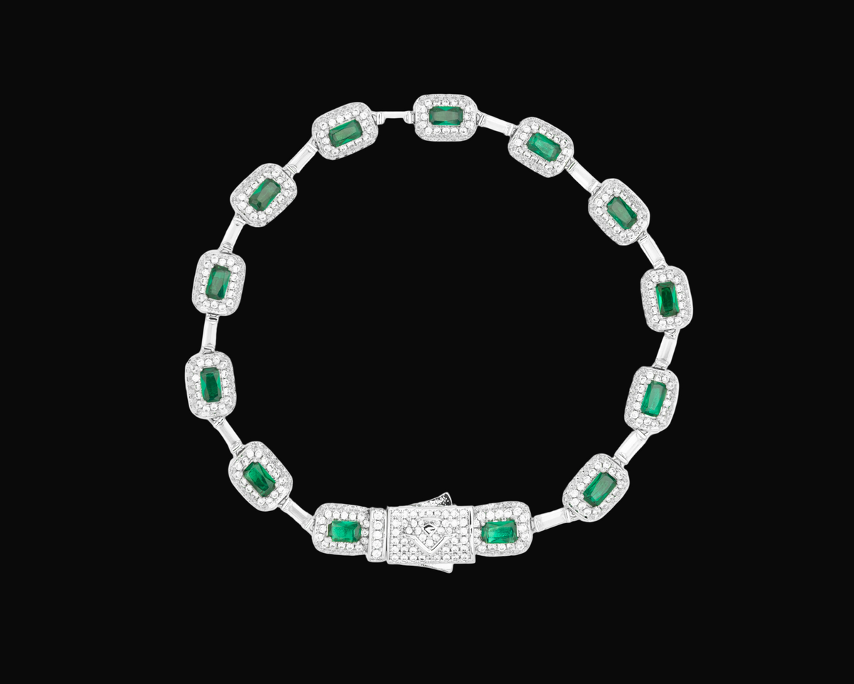 Pulsera Lumina Emerald Silver